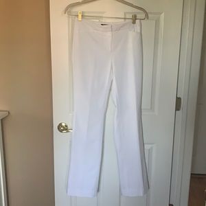 White House Black Market White Slim Boot Cut Pants